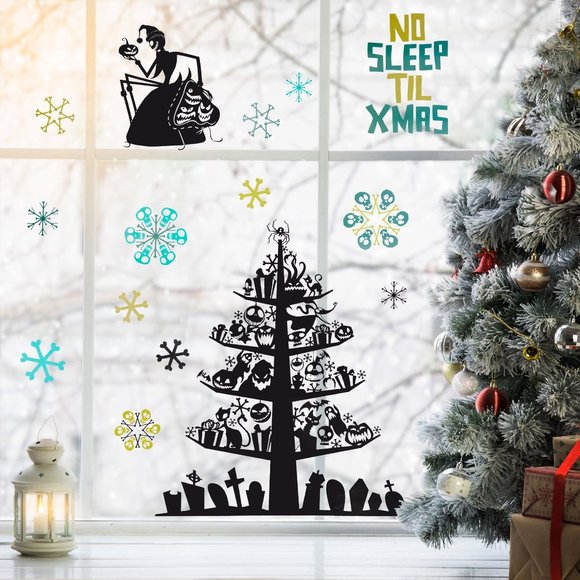 DISNEY Nightmare Before Christmas Tim Burton Window Cling Decorations NIB - Picture 2 of 6